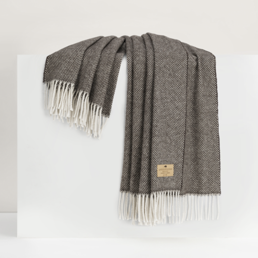 Basketweave Cashmere Throw
