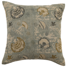 Tulip Azur Block Print Pillow