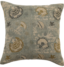 Tulip Azur Block Print Pillow