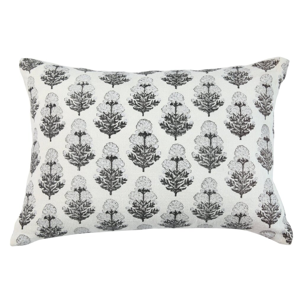 Marigold Graphite Block Print Pillow