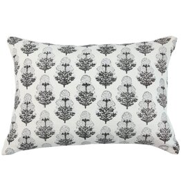 Marigold Graphite Block Print Pillow