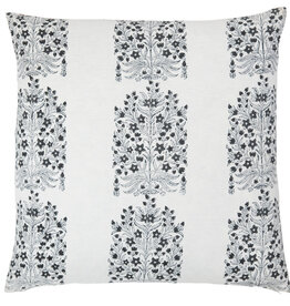 Fleur Gray Block Print Pillow