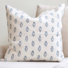Sangeeta Teal Block Print Pillow