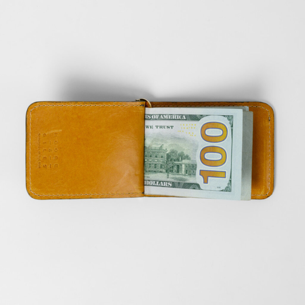 Moore & Giles Reclaimed  Leather Spring ID Wallet