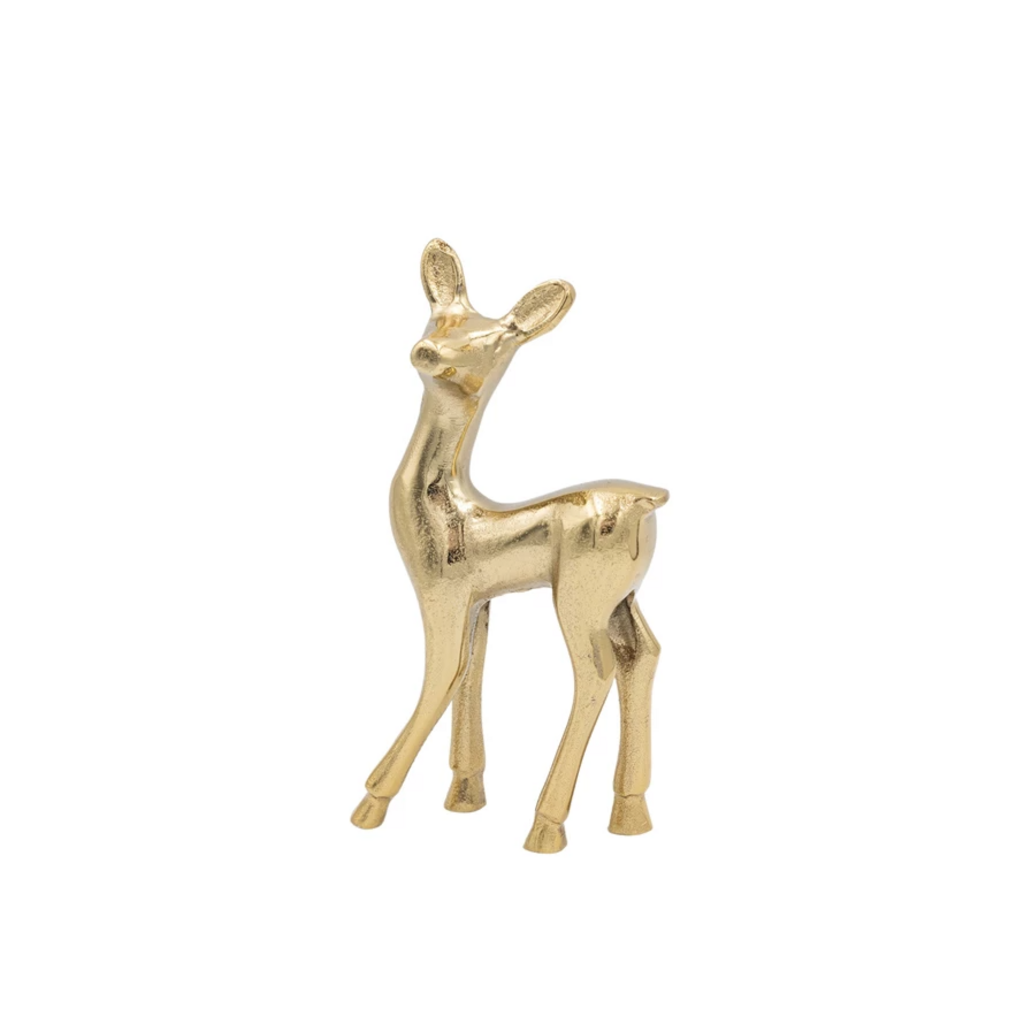 Gold Cast Aluminum Deer