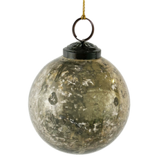 Antique Silver Glass Ornament