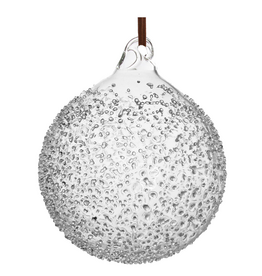 Frosted Clear Glass Ornament
