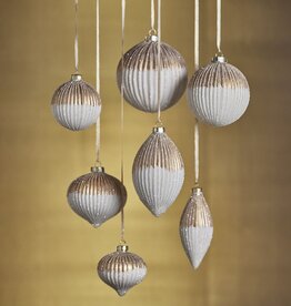 Ribbed Two-Toned Ornament