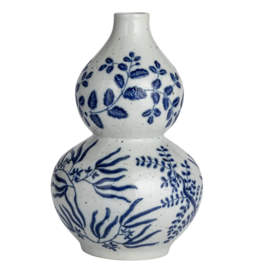 Hand-Painted Doubled Lobed Vase