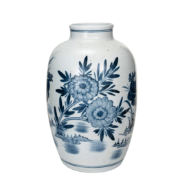 Hand-Painted Vintage Indigo Vase