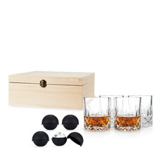 Cut Crystal Tumbler + Sphere Ice Mold Box Set