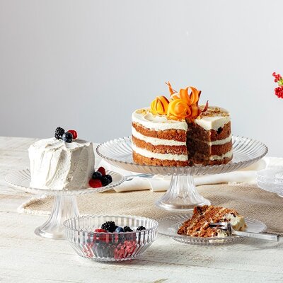 Pressed Glass Cake Stand