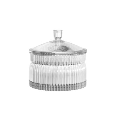 Pressed Glass Storage Jar