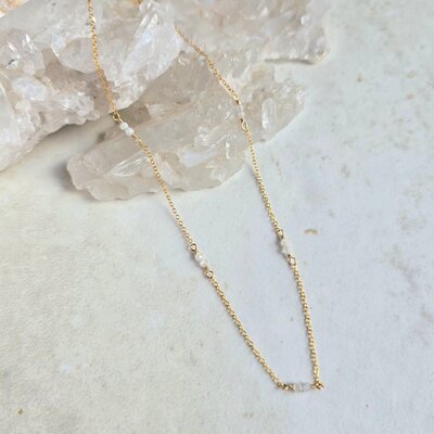 Moonstone Satellite Necklace