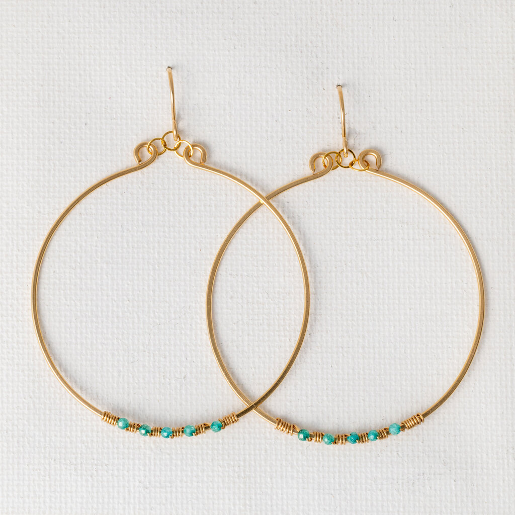 Slate 5-stone Hoops