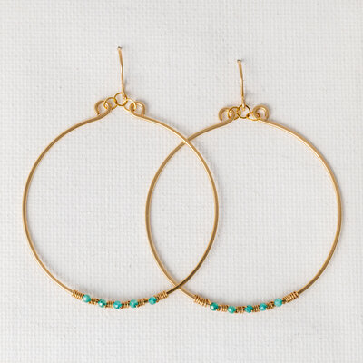 Slate 5-stone Hoops