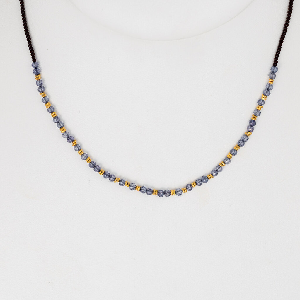 Iolite + GV Beaded Necklace