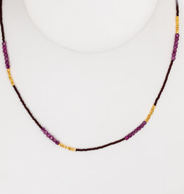 Ruby + GV Beaded Necklace
