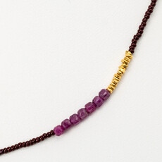 Ruby + GV Beaded Necklace