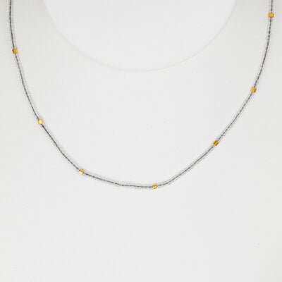 Clear Quartz Beaded Necklace