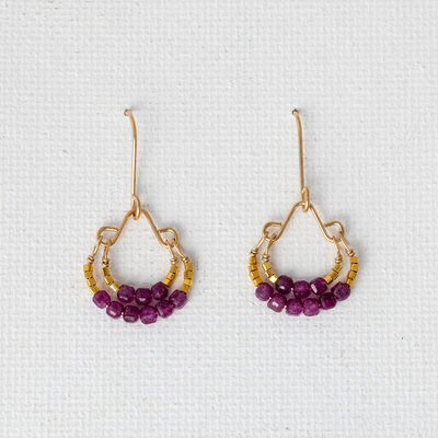 Ruby + GV Double Hoop Earrings