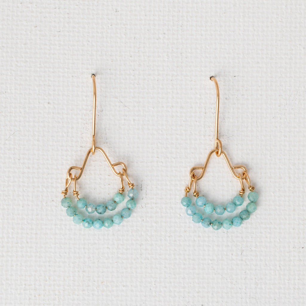Amazonite Double Hoop Earrings