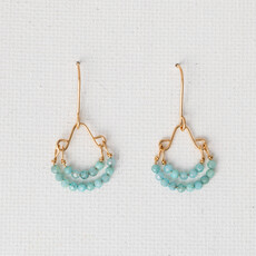 Amazonite Double Hoop Earrings