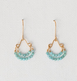 Amazonite Double Hoop Earrings