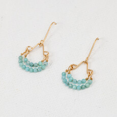Amazonite Double Hoop Earrings
