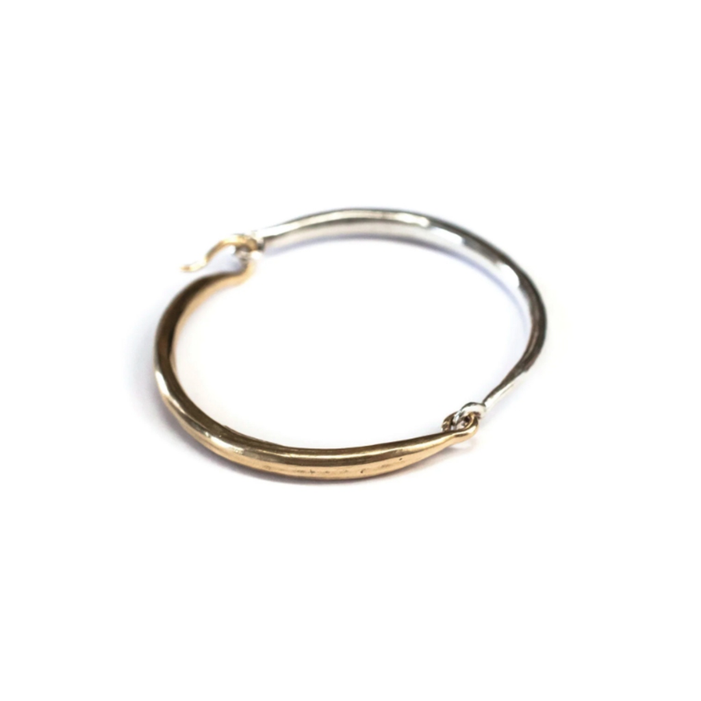 Hand-Cast Hinged Bangle