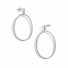 Double Ellipse Stud Earrings