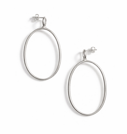 Double Ellipse Stud Earrings