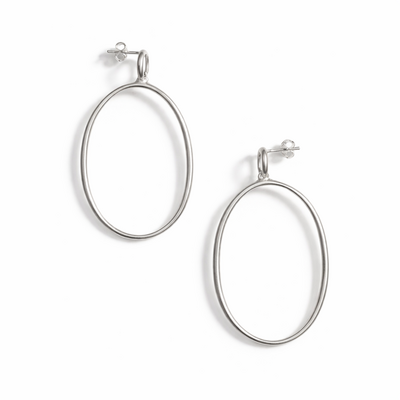 Double Ellipse Stud Earrings
