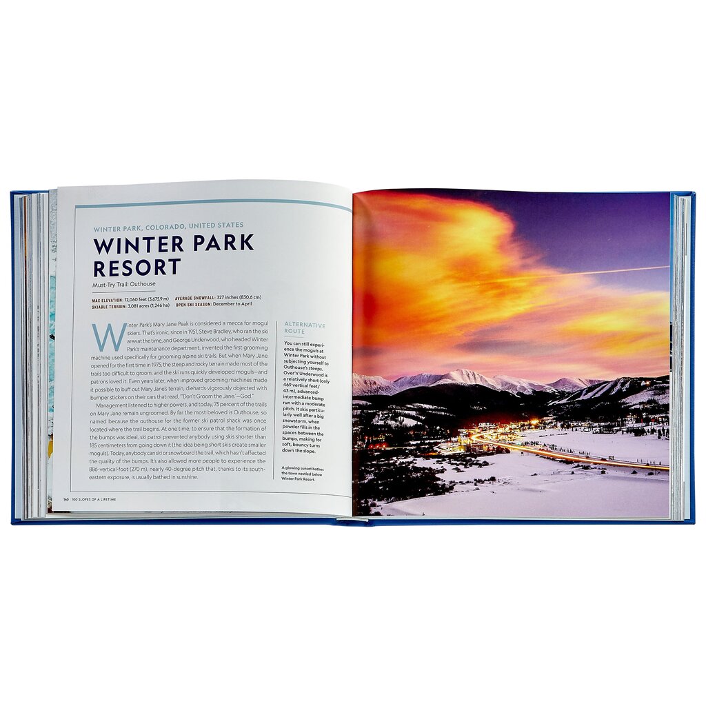 Leather Bound "100 Slopes of a Lifetime" Book