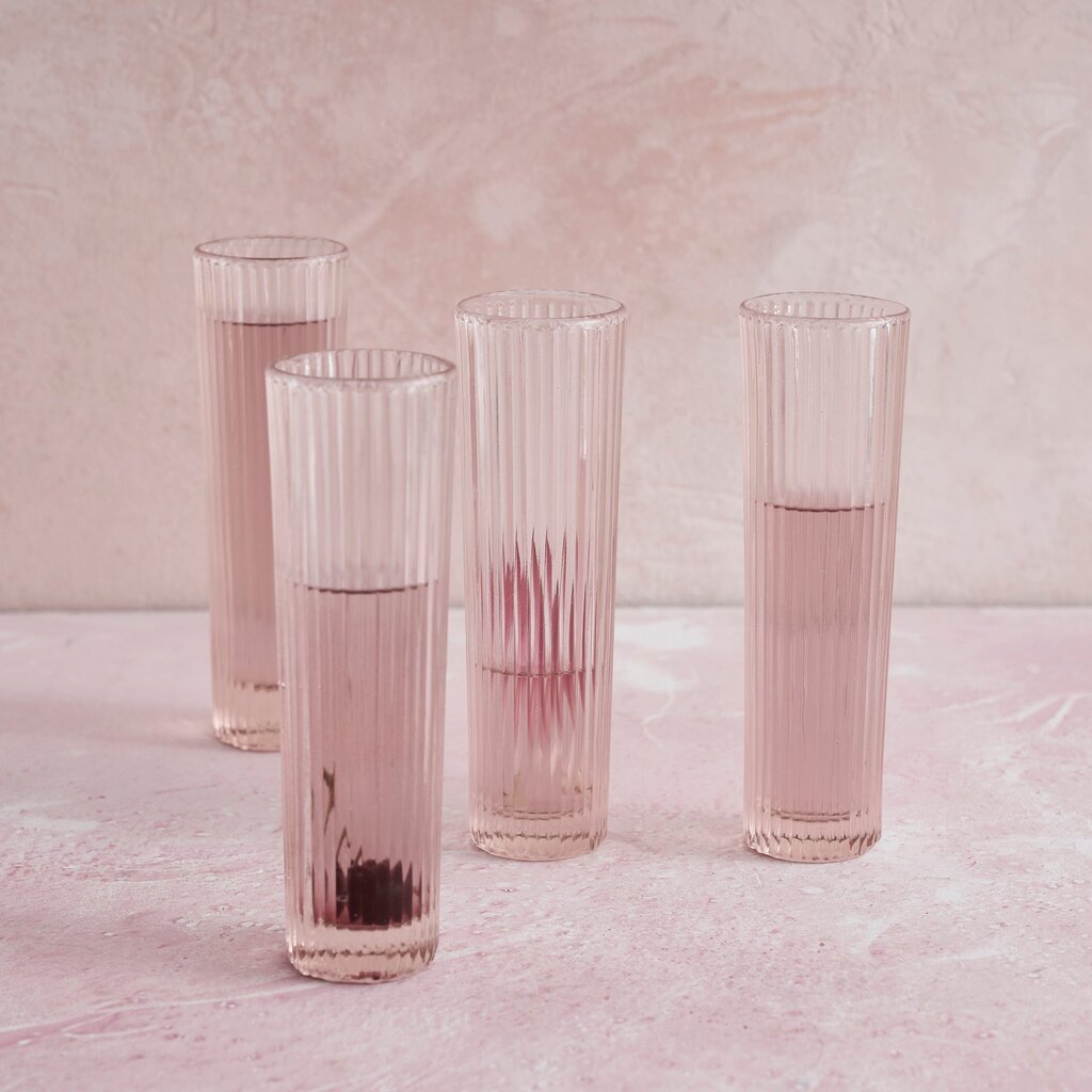 Pressed Pink Champagne Flute