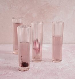 Pressed Pink Glass Vase