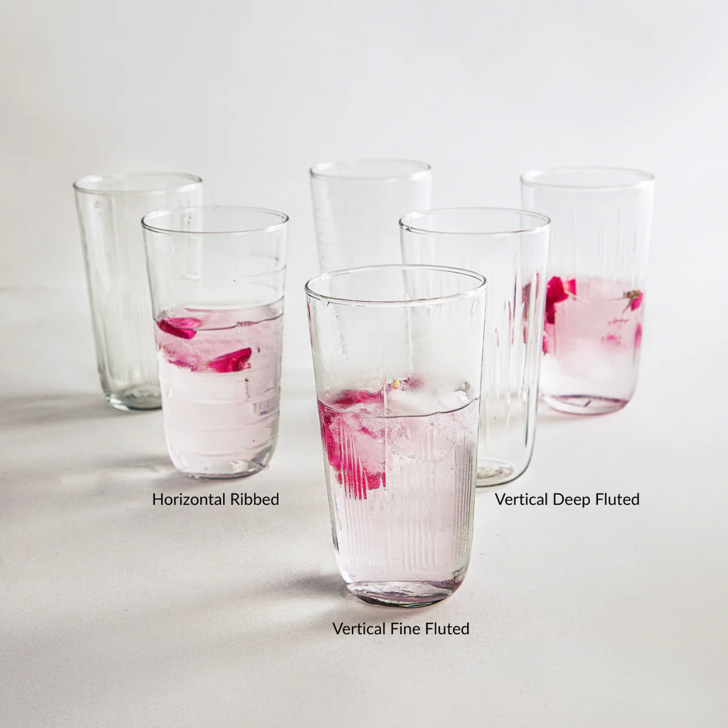 Tall Etched Glass Tumbler