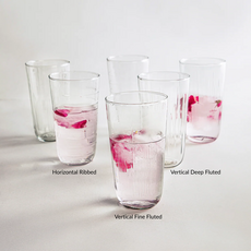 Tall Etched Glass Tumbler