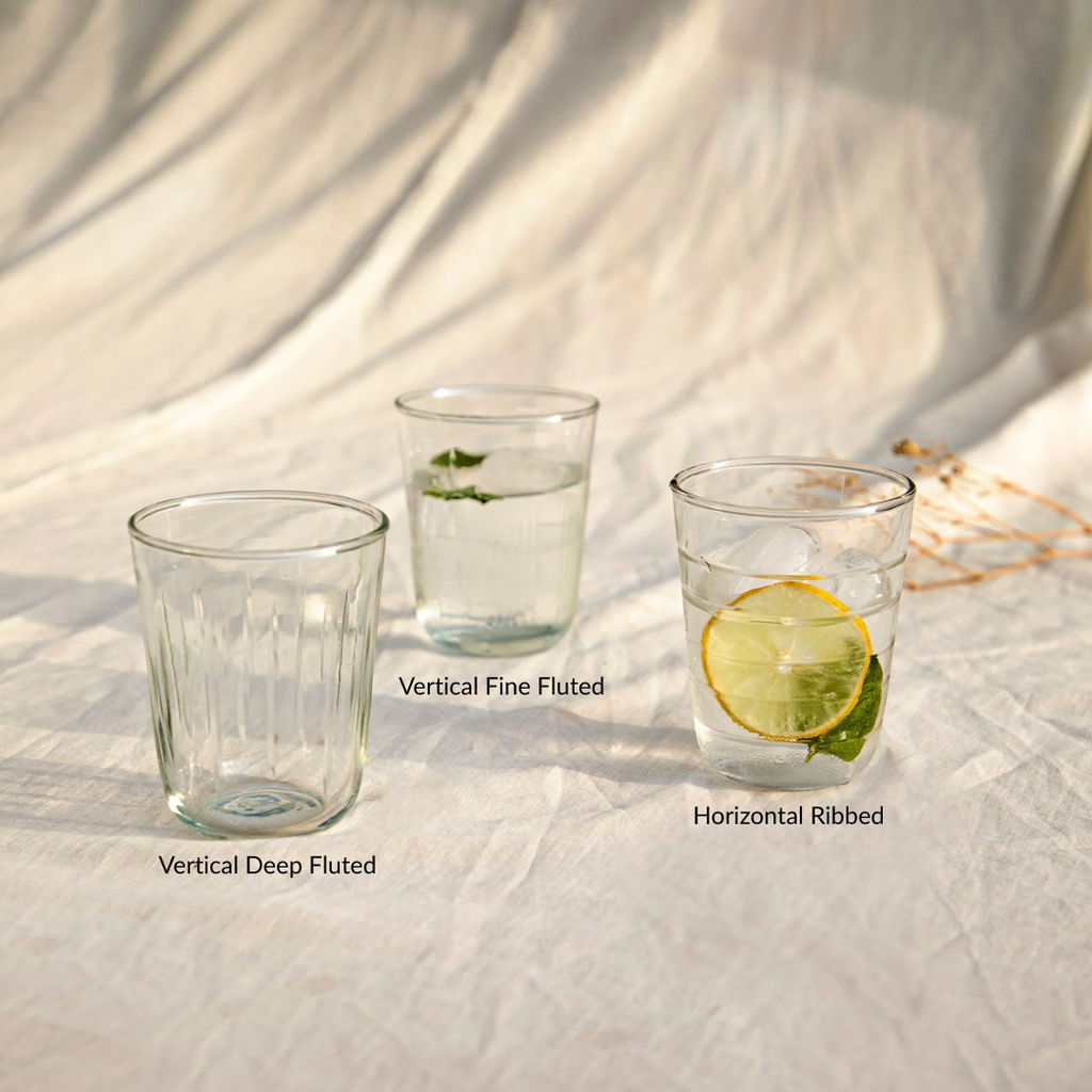 Short Etched Glass Tumbler