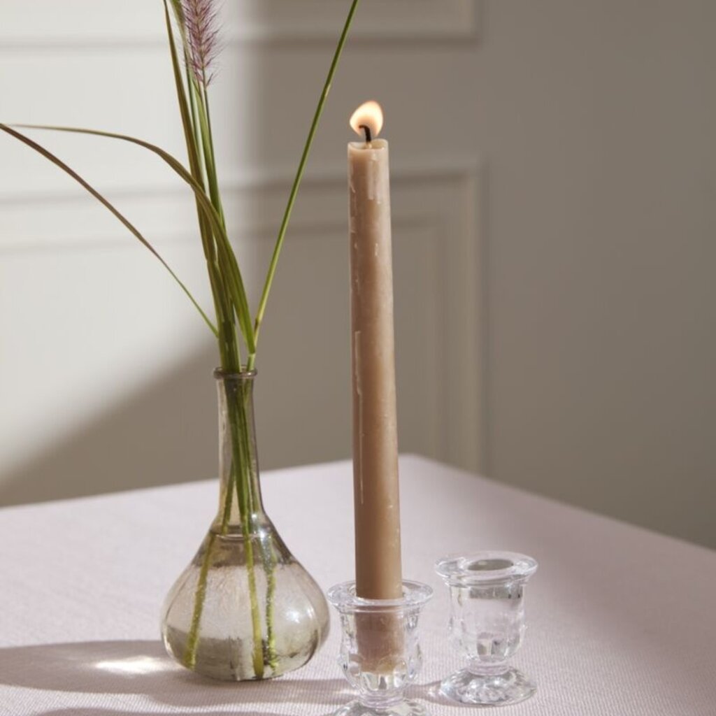 Short Pressed Glass Candle Holder