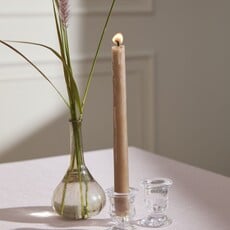Short Pressed Glass Candle Holder