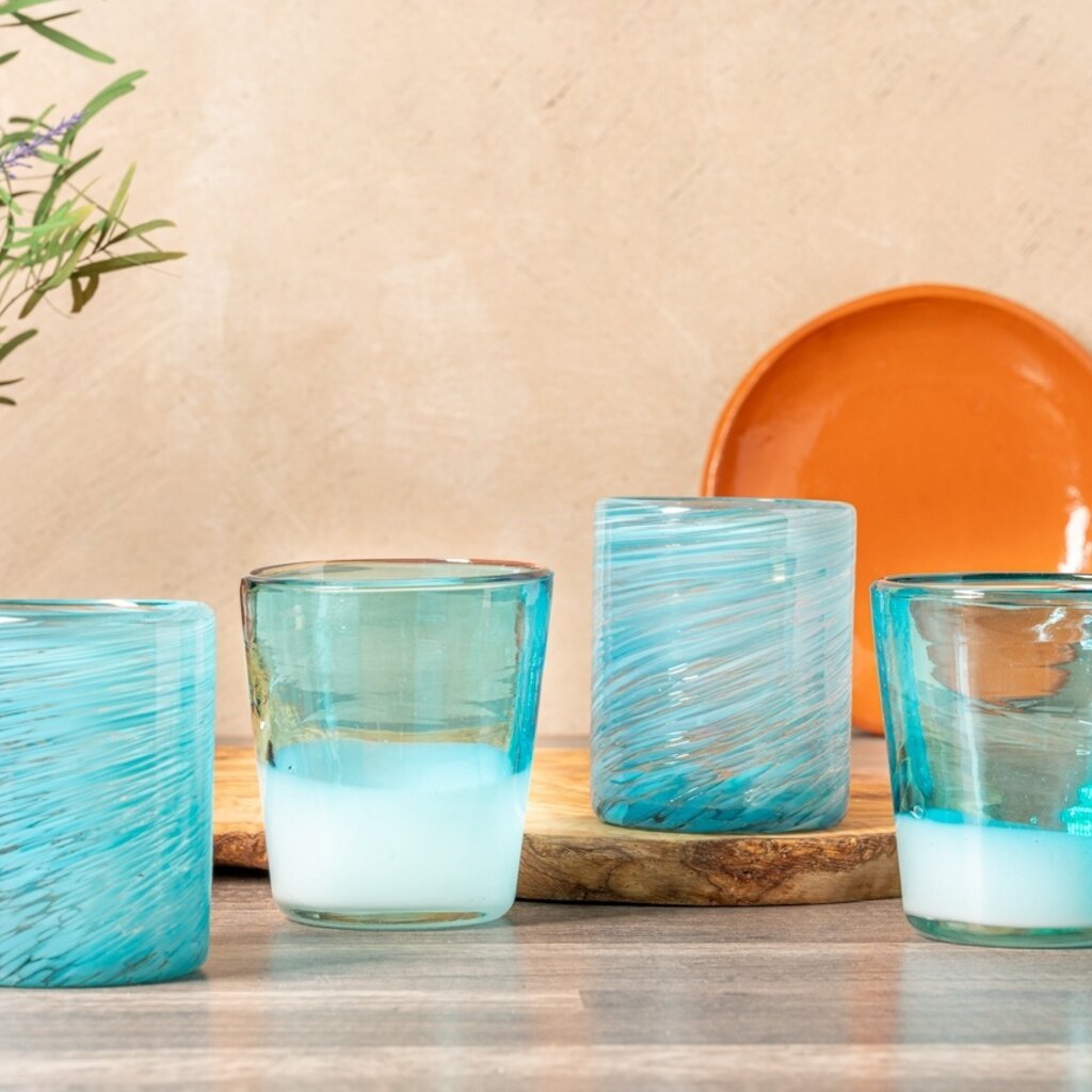 Mexican Hand-Blown Drinking Glass