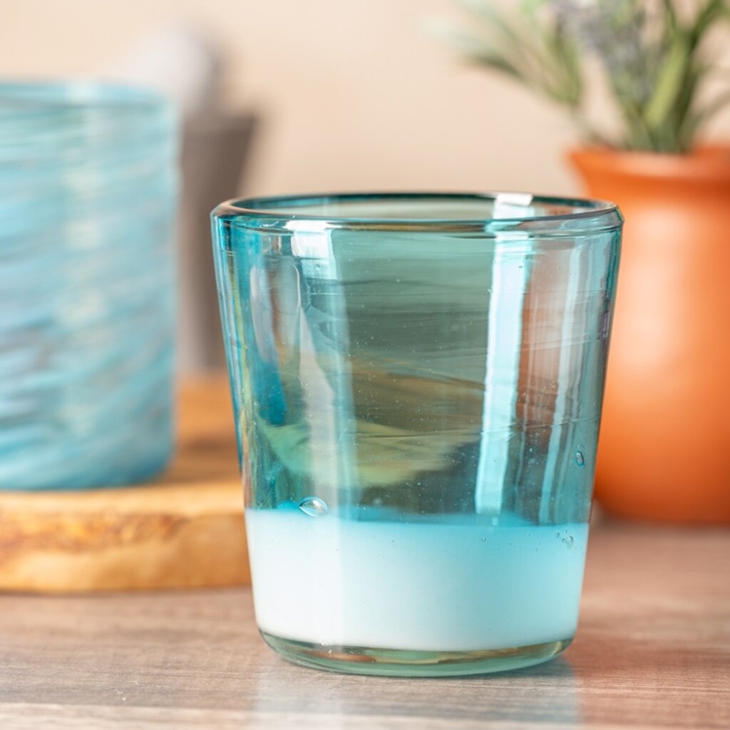 Mexican Hand-Blown Drinking Glass
