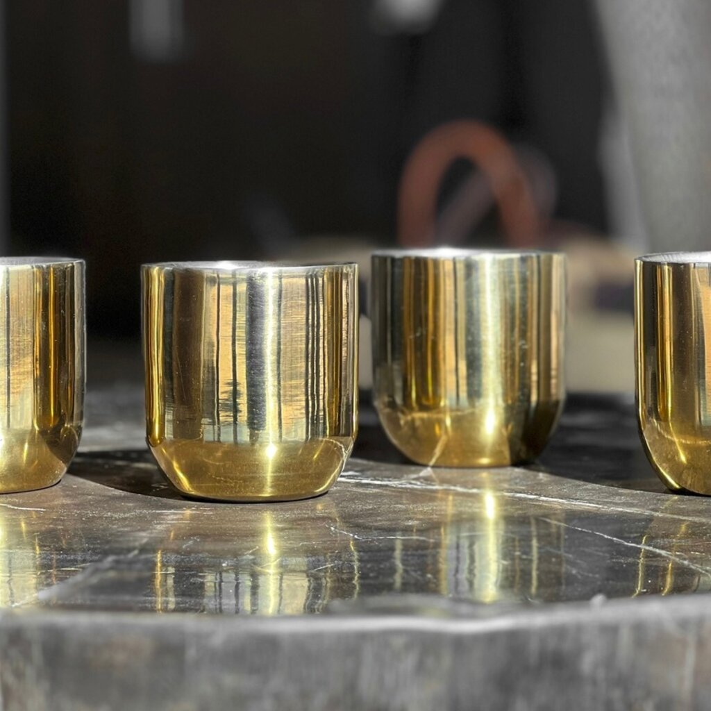 Brass Double-Walled Cup