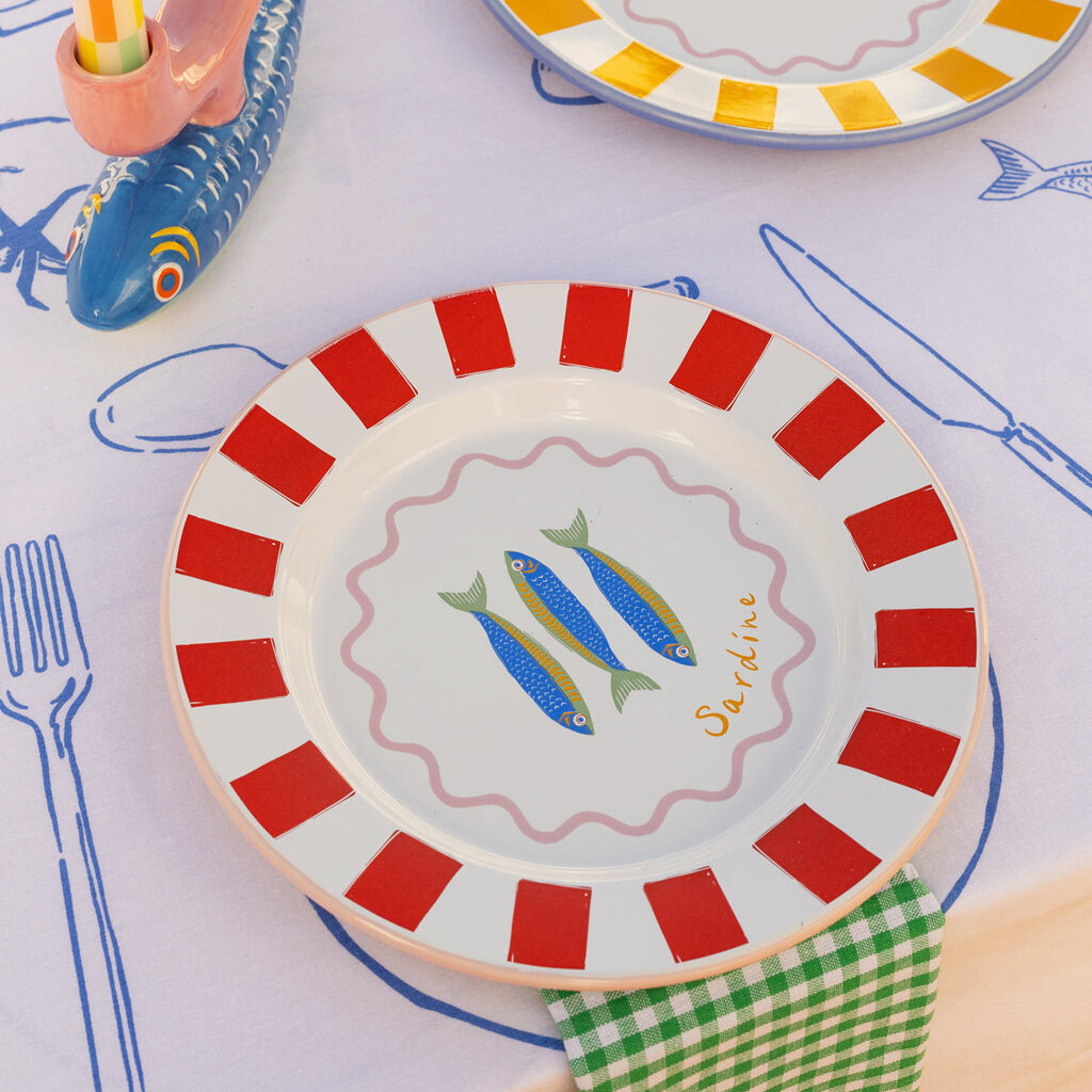 10" Summer Enamel Dinner Plate
