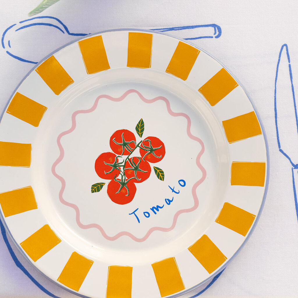 10" Summer Enamel Dinner Plate