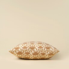 Lotus Block Print Pillow 20"