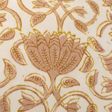 Lotus Block Print Pillow 20"