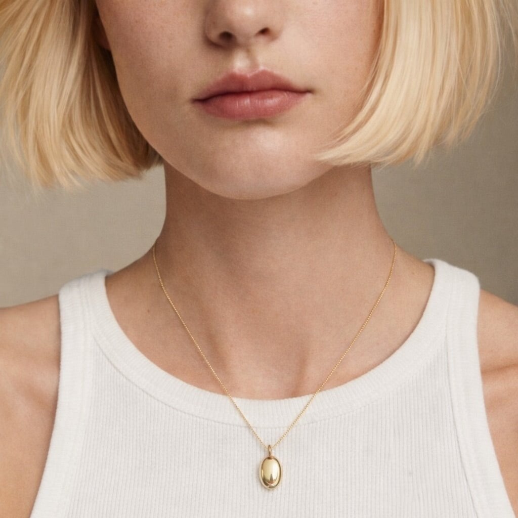 Oval Pendant Necklace