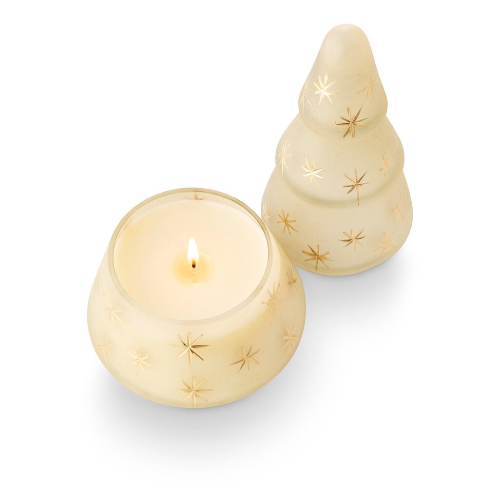 Illume Winter Star Frosted Star Glass Tree Candle